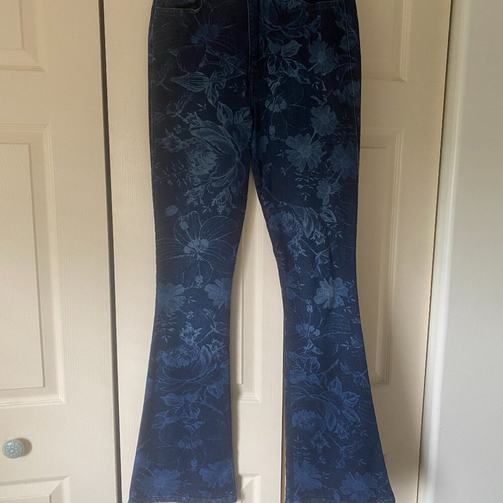7 For All Mankind Ultra High Rise Skinny Boot Jeans - Blue Rose - Size 29